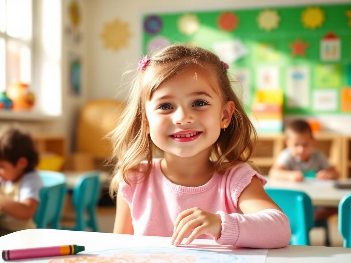 Smiling preschooler at Learn N' Play Academy
